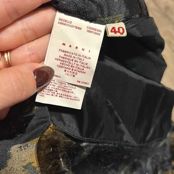 MARNI Silk Printed Polka Dot Fringe Runway Shift - Picture 6 of 8